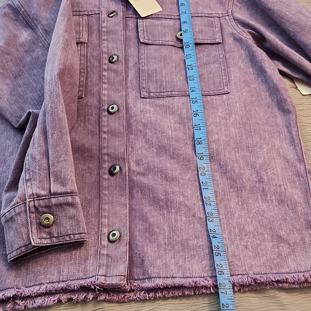 ENTRO Denim Utility Shacket Jacket - Picture 12 of 13